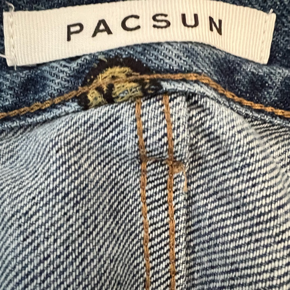 PacSun Eco Medium Indigo Embroidery Straight Jeans Size 30 x 30 - Picture 6 of 7